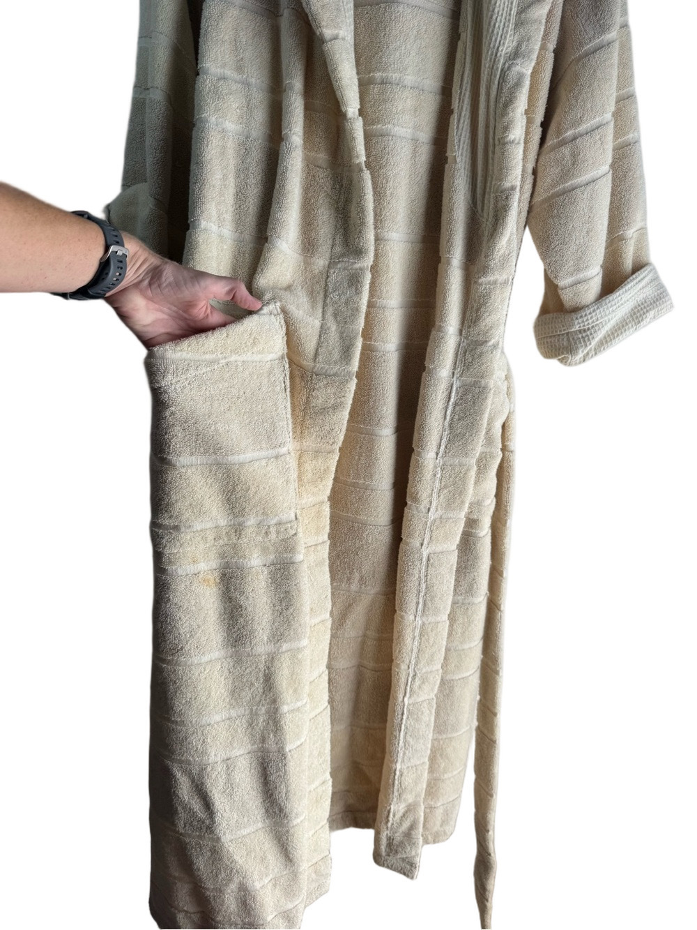 UNDER THE CANOPY Organic Cotton Waffle Robe - Size S/M - Picture 10 of 16